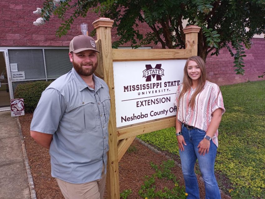 Chris Domingue, left, and Anna Windham are the new agents for the Neshoba County Extension Service.